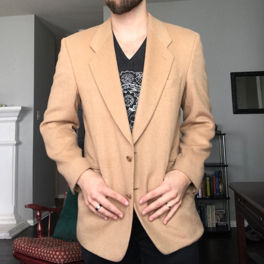 Camel hair sports coat